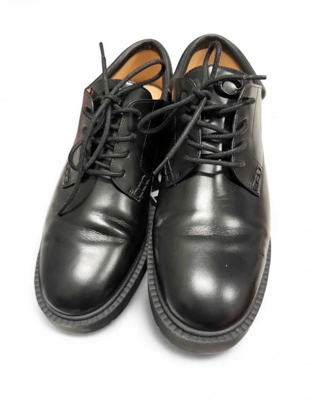 Coach Black Leather Derby Shoes